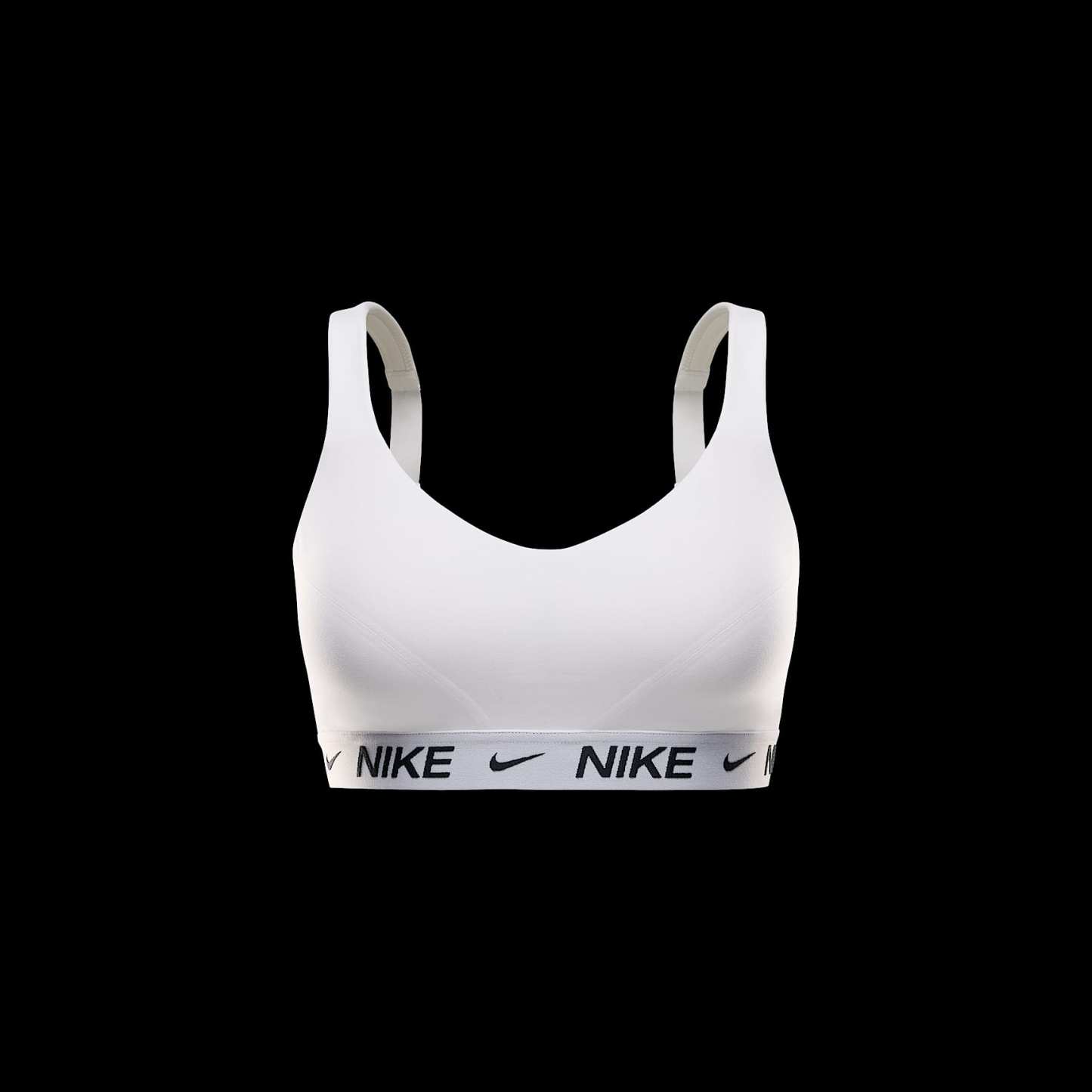 Nike Indy High-Support Women's Padded Adjustable Sports Bra – White/Stone Mauve/Black