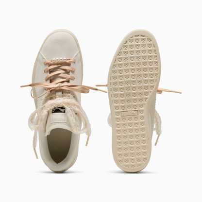 Suede Bloom Sneakers Women – Frosted Ivory-Silver Fog