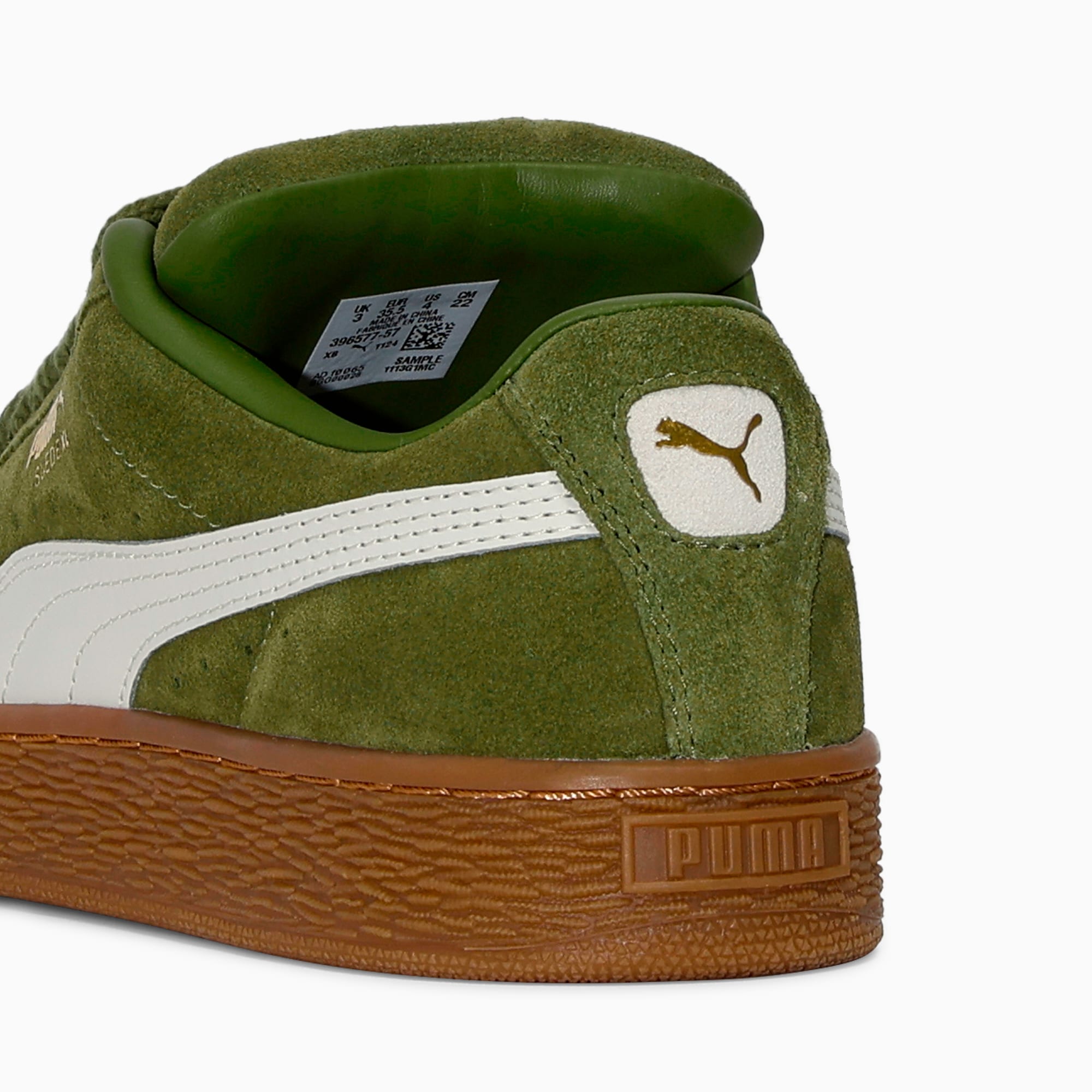 Suede XL Youth Sneakers – Olive Green-Vapor Gray