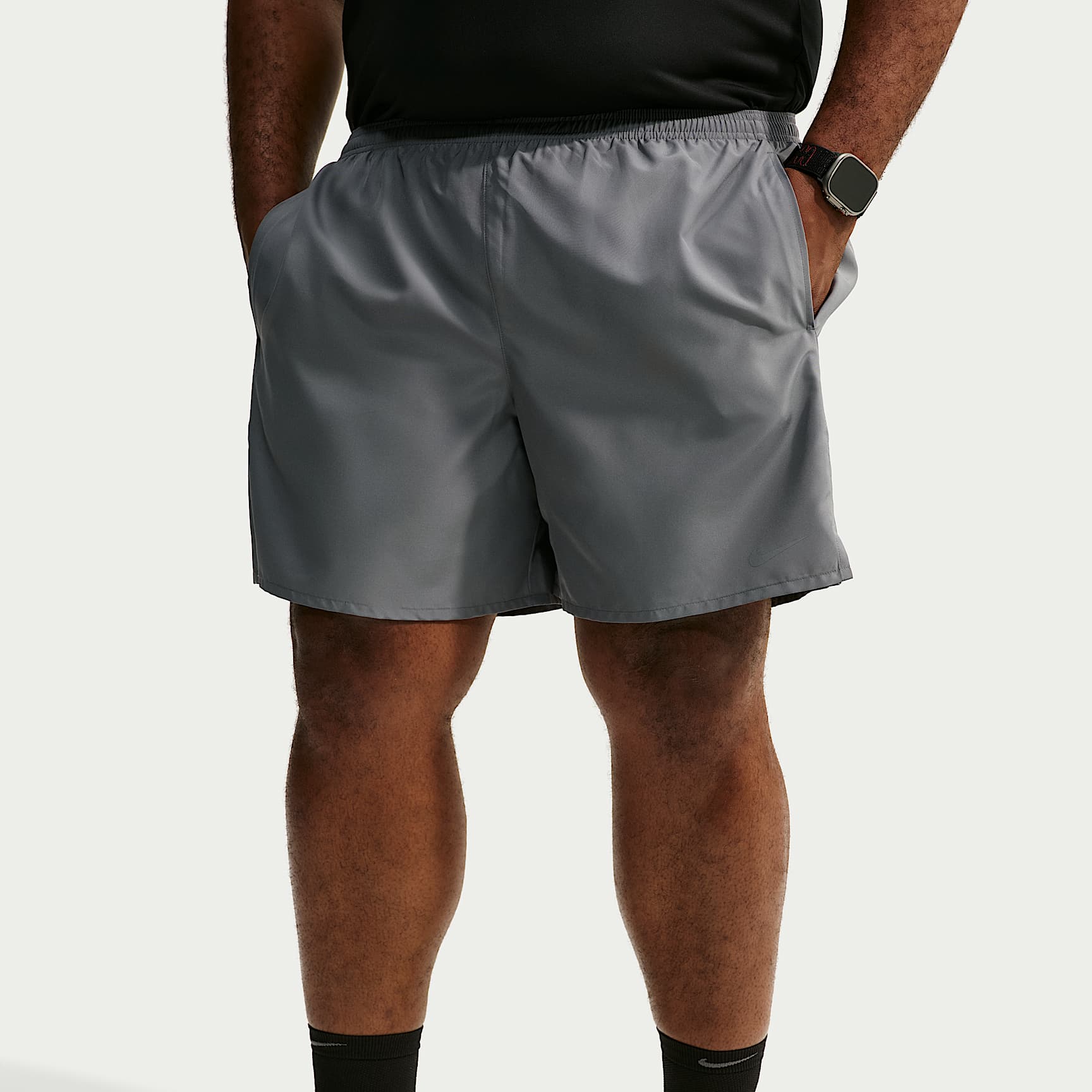 Nike Miler Men's Dri-FIT 18cm (approx.) Brief-Lined Running Shorts – Smoke Grey/Smoke Grey