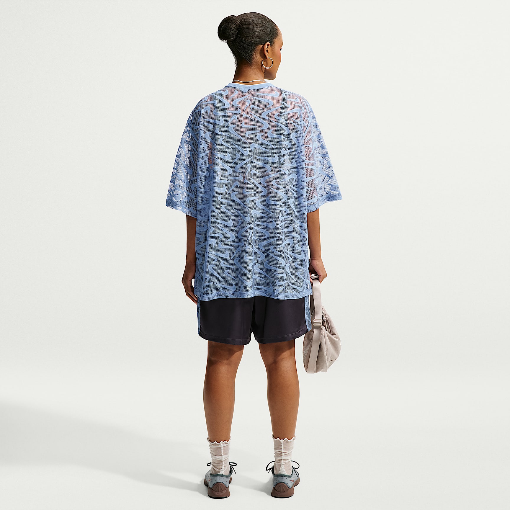 Nike Sportswear Chill Lace Women's Oversized Jersey – Work Blue/Gridiron/White