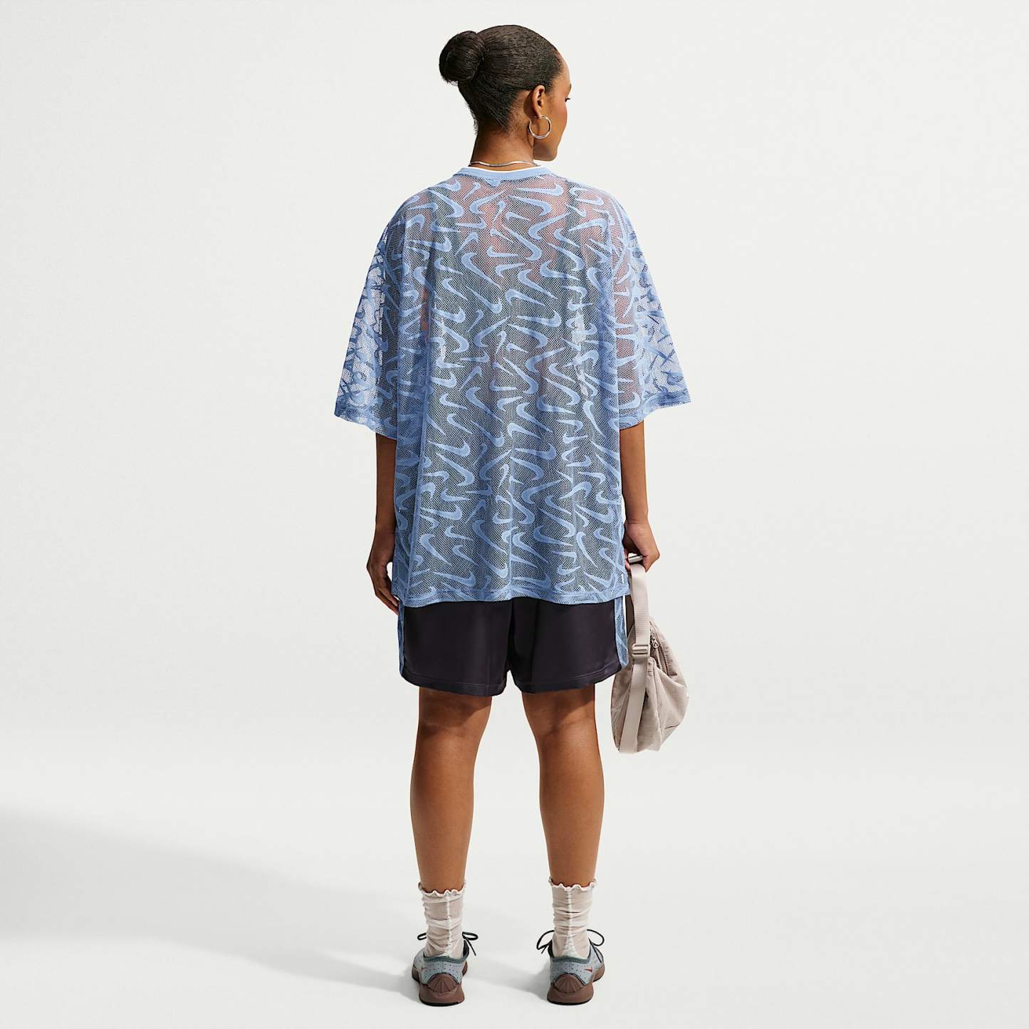 Nike Sportswear Chill Lace Women's Oversized Jersey – Work Blue/Gridiron/White