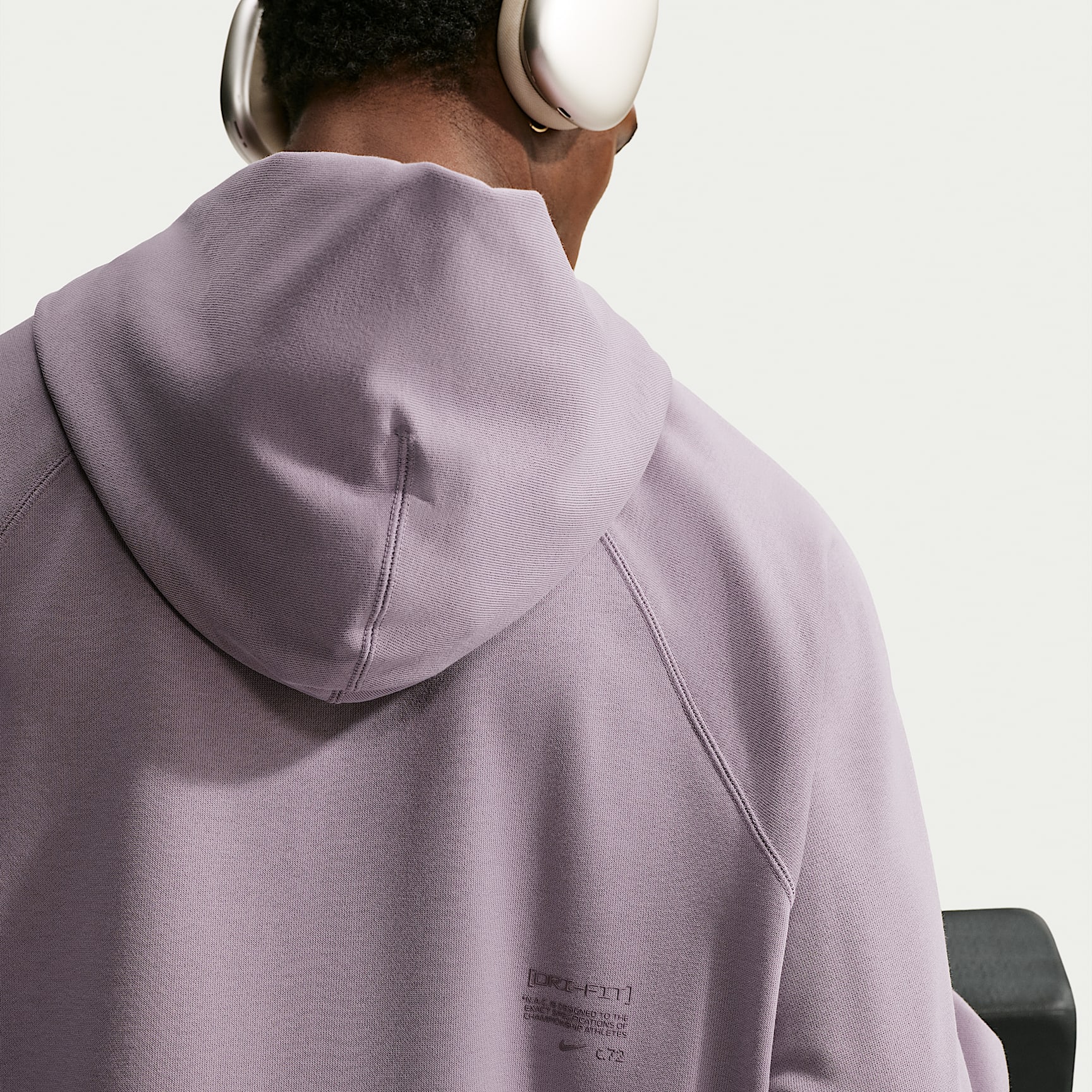 Nike N.A.C. Men's Dri-FIT Oversized Fleece Training Hoodie – Purple Smoke/Purple Smoke