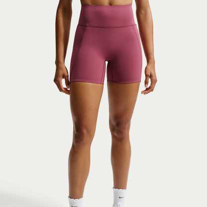 Nike Universa Women's High-Waisted 12.5cm (approx.) Biker Shorts with No Front Seam – Pink Smoke/Pink Smoke/Mystic Dates