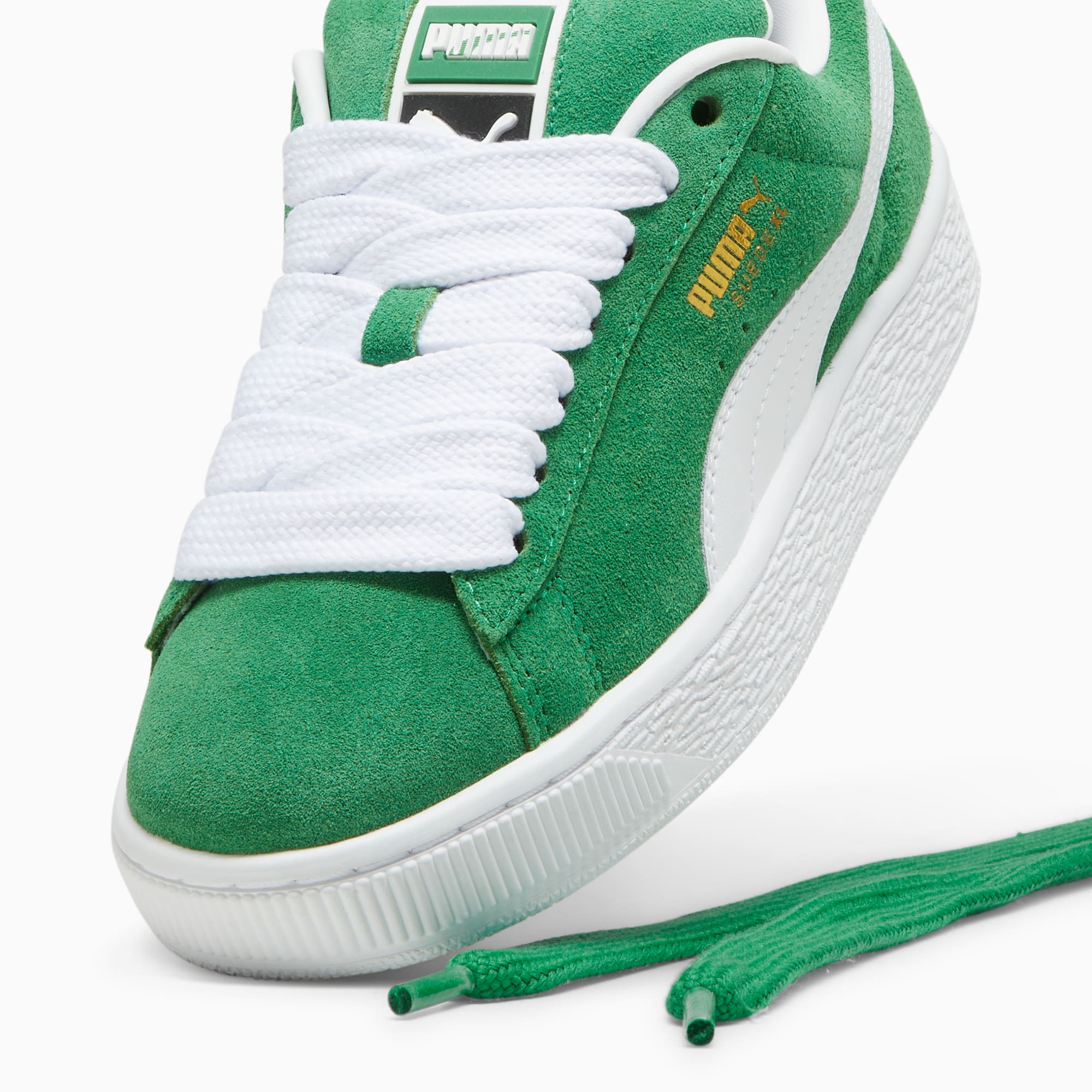 Suede XL Youth Sneakers – Archive Green-PUMA White