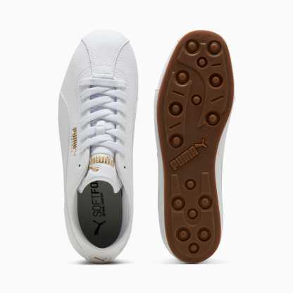 PUMA Tackle L Sneakers Unisex – PUMA White-PUMA Gold-Gum