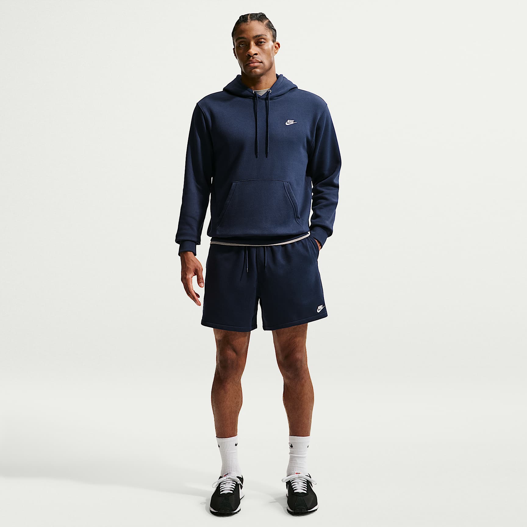 Nike Club Men's French Terry Flow Shorts – Obsidian/Obsidian/White