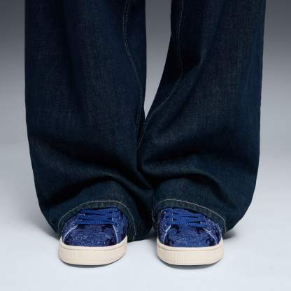Suede Flock Sneakers Unisex – Blue Jewel-Club Navy