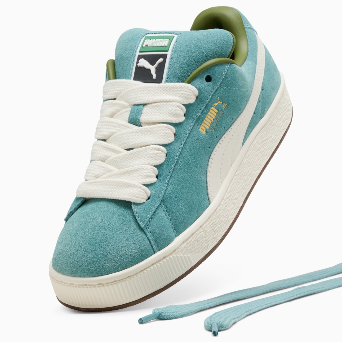 Suede XL Sneakers Unisex – Baltic Sea Blue-Warm White