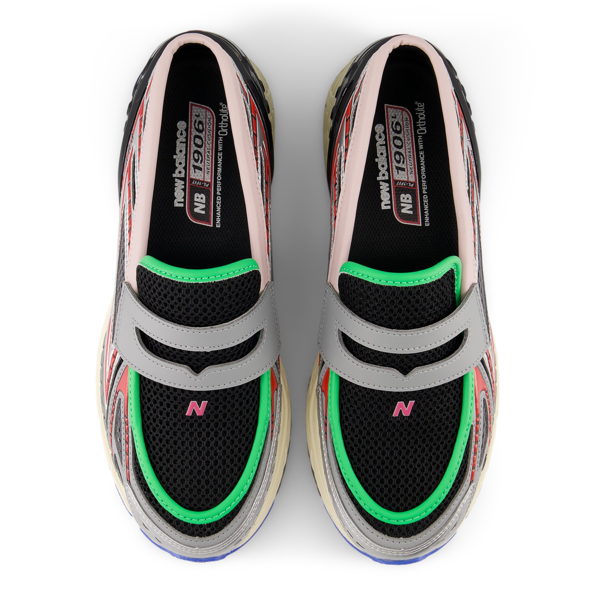 1906L – SILVER METALLIC with BLACK and FIRE CRACKER