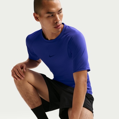 Nike Pro Men's Dri-FIT Tight Short-Sleeve Fitness Top – Persian Violet/Black