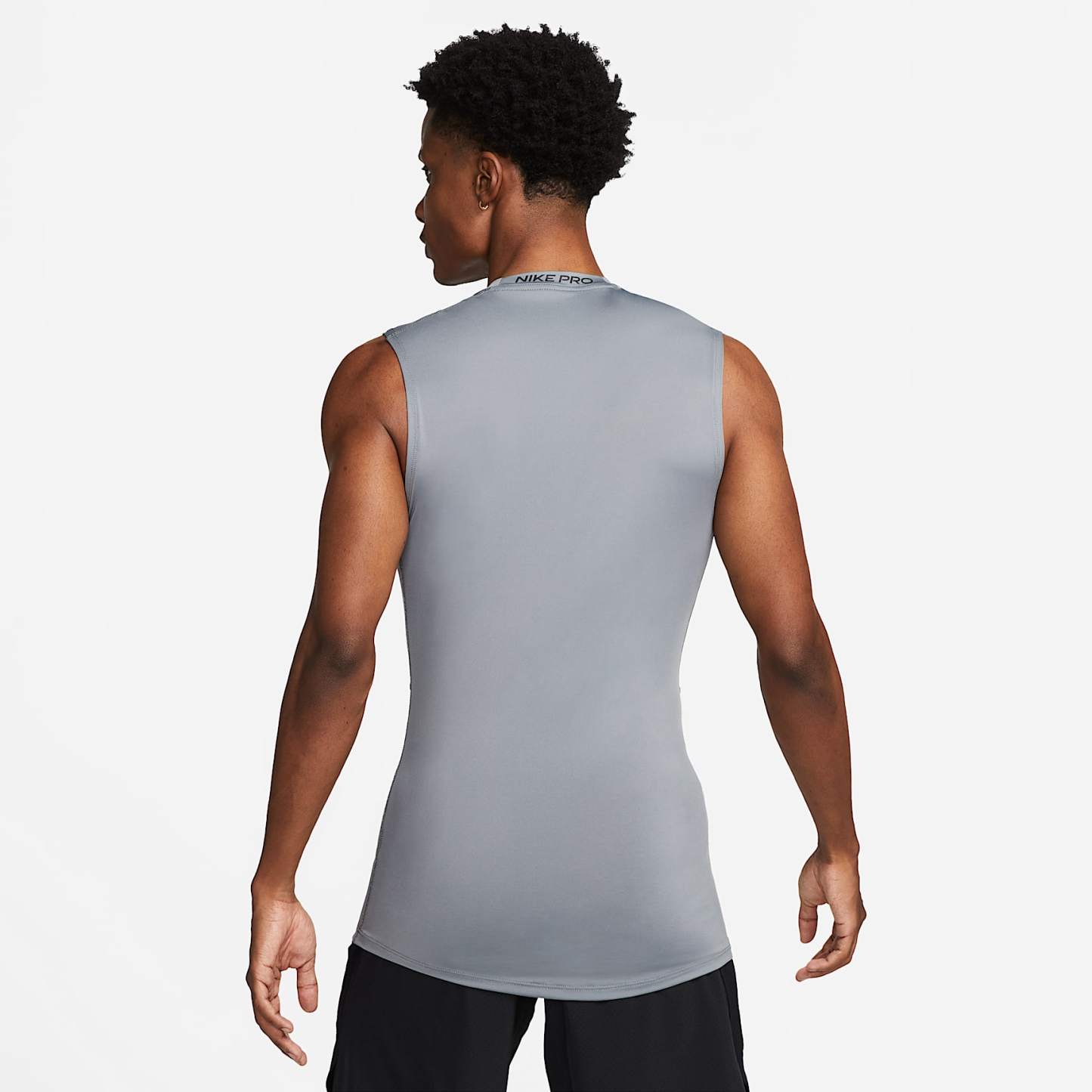 Nike Pro Men's Dri-FIT Tight Sleeveless Fitness Top – Smoke Grey/Black