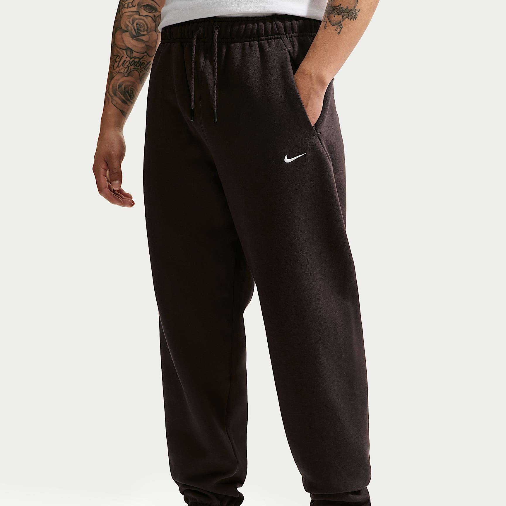 Nike Solo Fleece Men's Cuffed Trousers – Velvet Brown/Sail