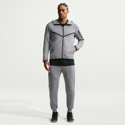 Nike Tech Men's Fleece Windrunner Full-Zip Jacket – Smoke Grey/Football Blue