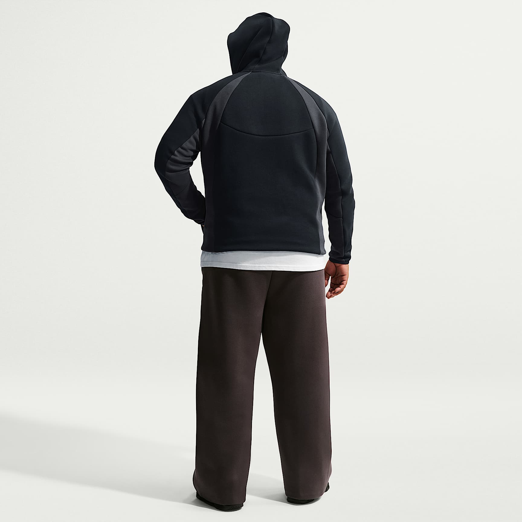 Nike Tech Men's Colour-Block Full-Zip Fleece Windrunner Jacket – Black/Anthracite/Black