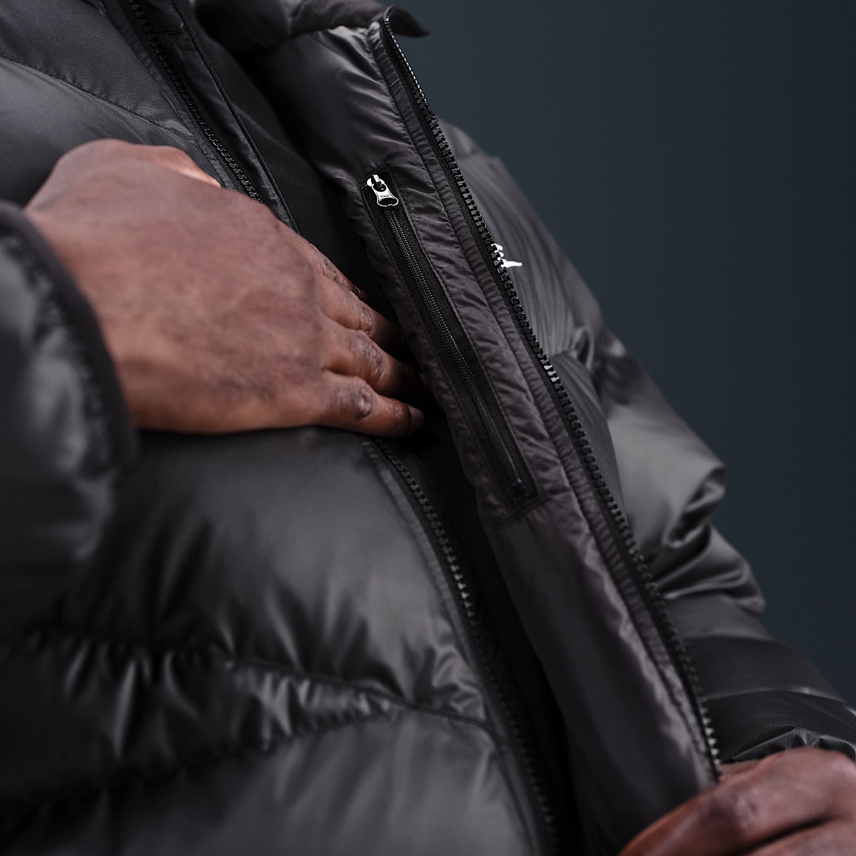 Nike Windrunner Men's Down Jacket – Black/Black/White