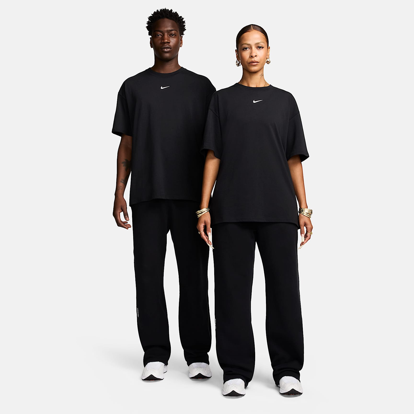 NOCTA NOCTA Fleece CS Open-Hem Tracksuit Bottoms – Black/Black/White