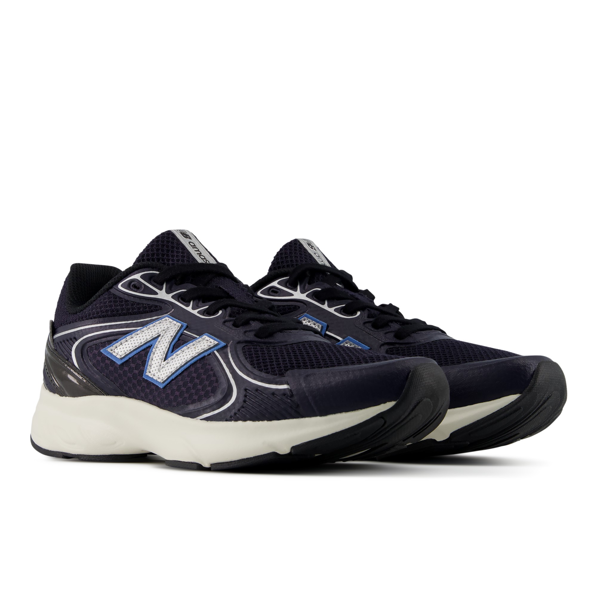 Fresh Foam Amaste – BLACK with SILVER METALLIC and ANALOG BLUE