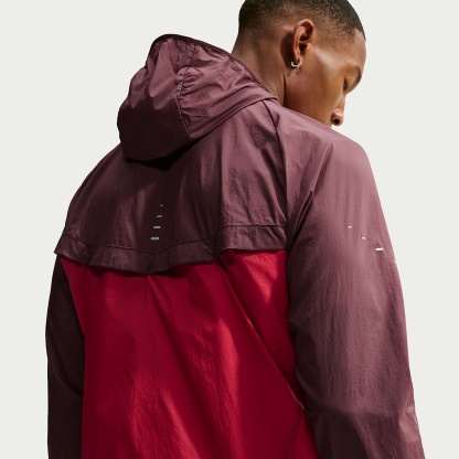 Nike Stride Men's Repel UV Running Jacket – Mystic Dates/Tough Red