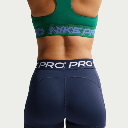 Nike Pro Women's Mid-Rise 7.5cm (approx.) Biker Shorts – Midnight Navy/White