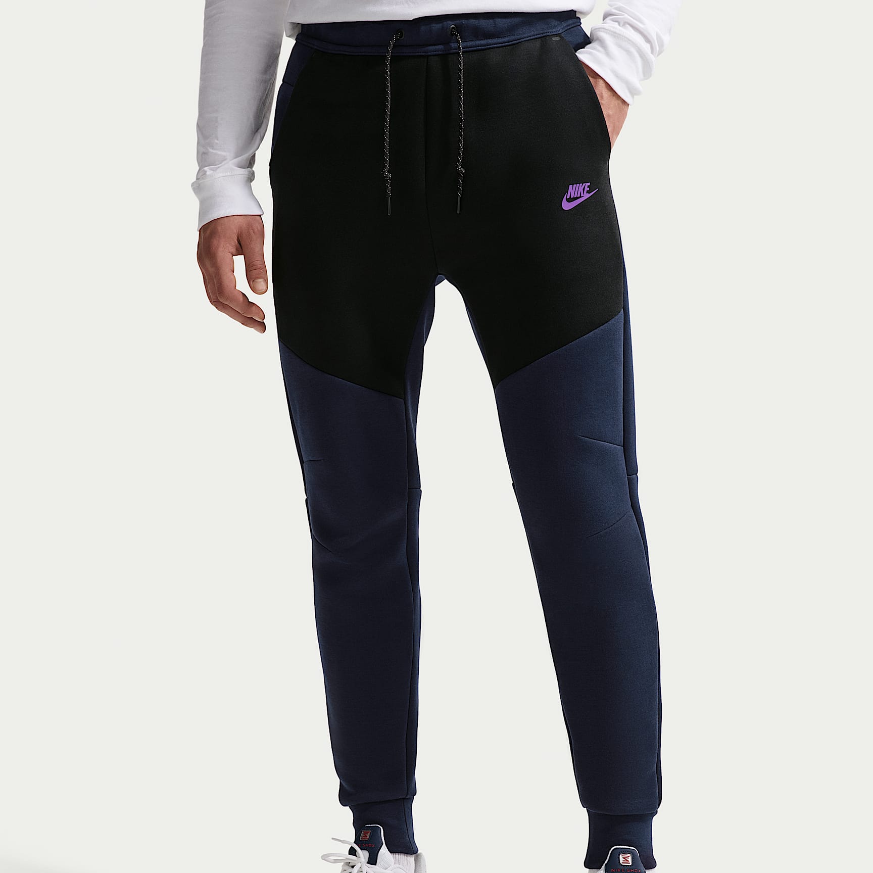 Nike Tech Men's Fleece Joggers – Obsidian/Black/Bright Violet