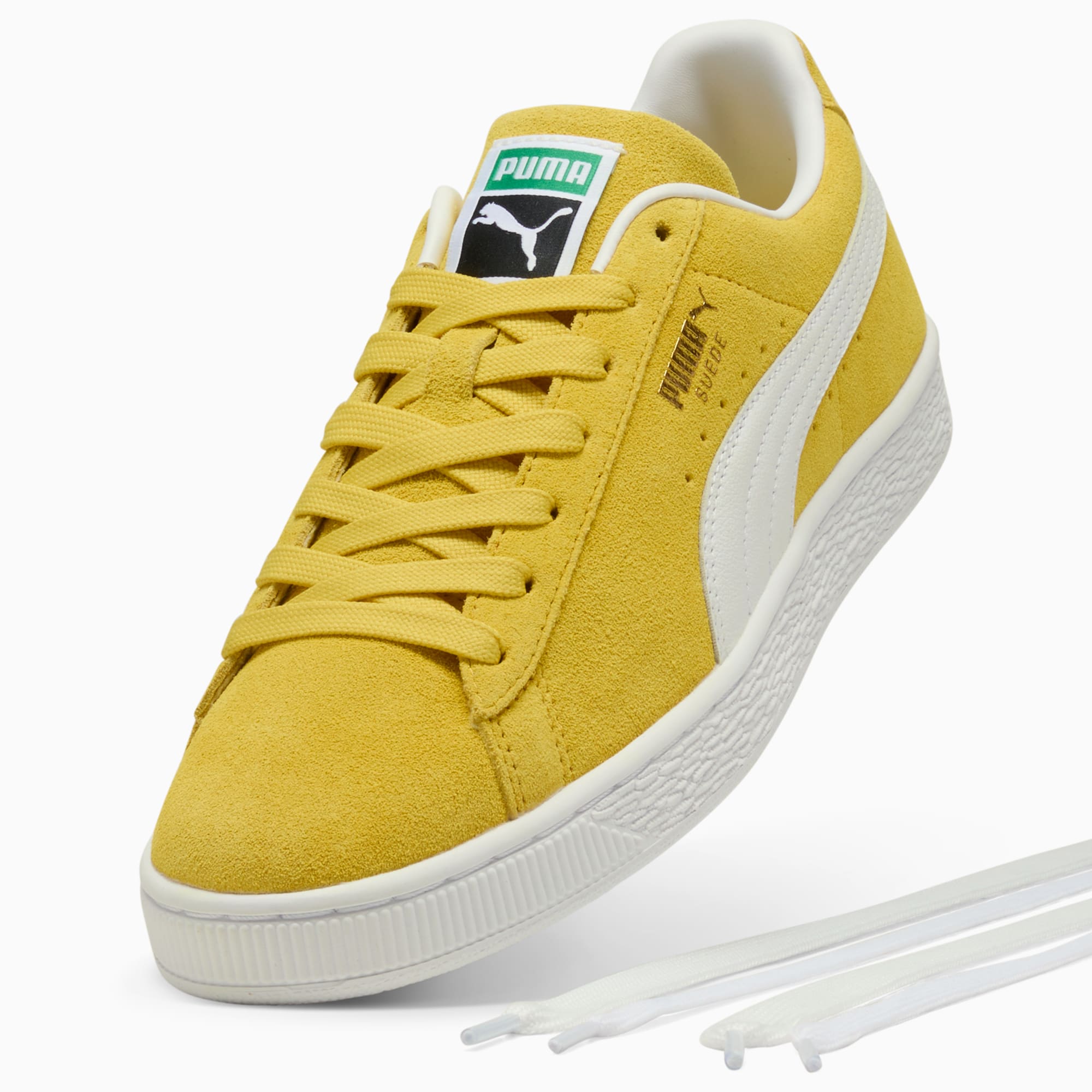 Suede Classic Sneakers Unisex – Bright Mango Yellow-PUMA White