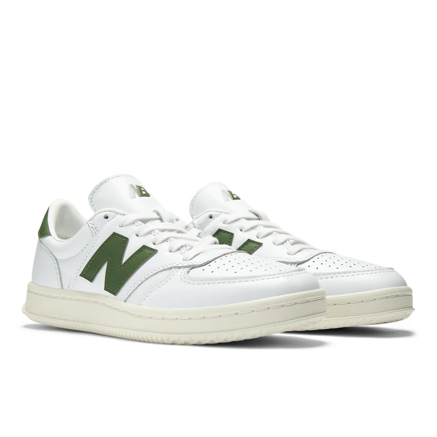 T500 – WHITE with DARK ALPINE GREEN