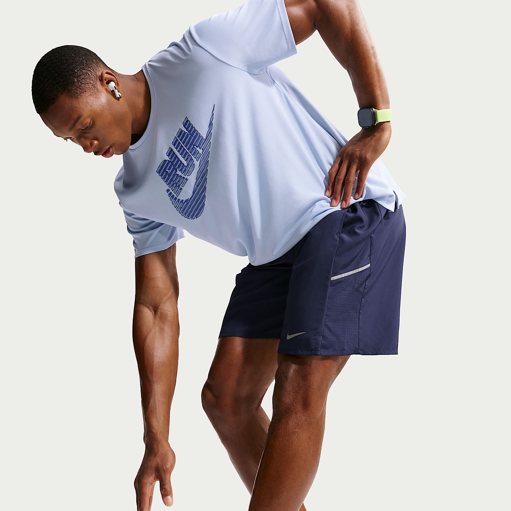 Nike Miler Men's Dri-FIT 23cm (approx.) Unlined Running Shorts – Midnight Navy/Midnight Navy