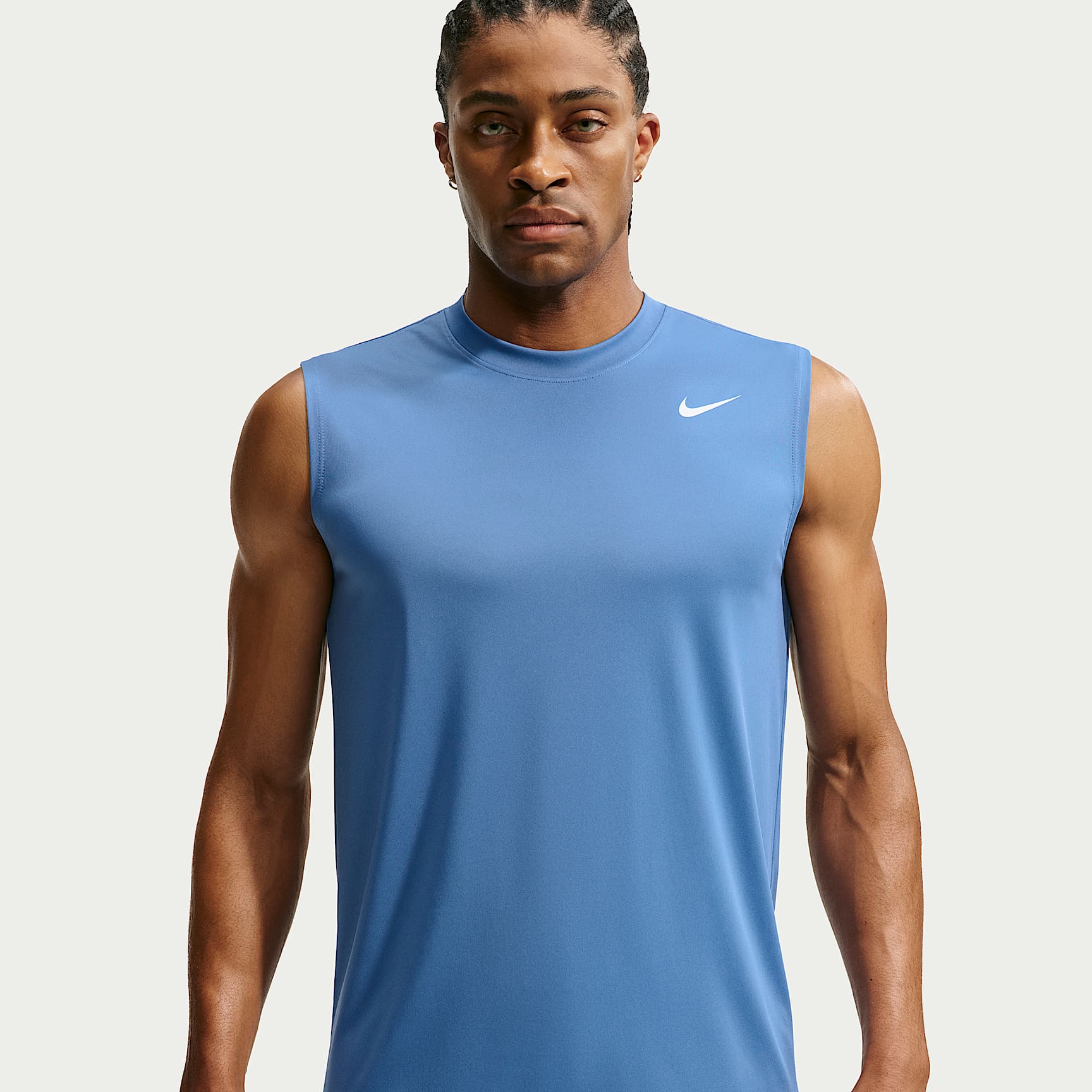 Nike Men's Dri-FIT Sleeveless Training Top – Indigo Storm/White