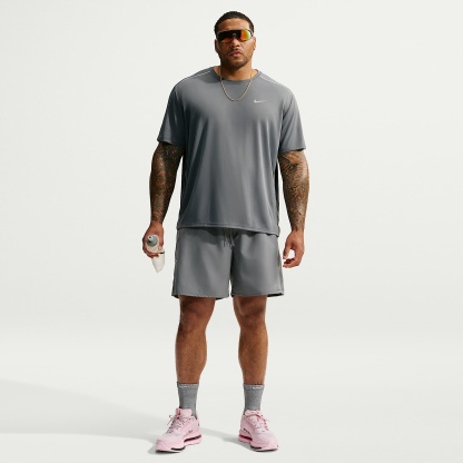 Nike Miler Men's Dri-FIT Short-Sleeve Running Top – Smoke Grey/Iron Grey