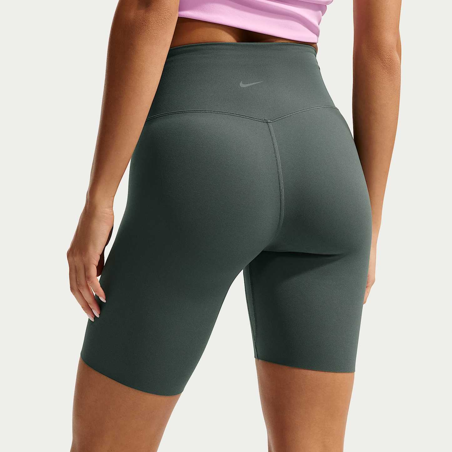 Nike Zenvy Women's High-Waisted 20.5cm (approx.) Biker Shorts – Camo Green/White