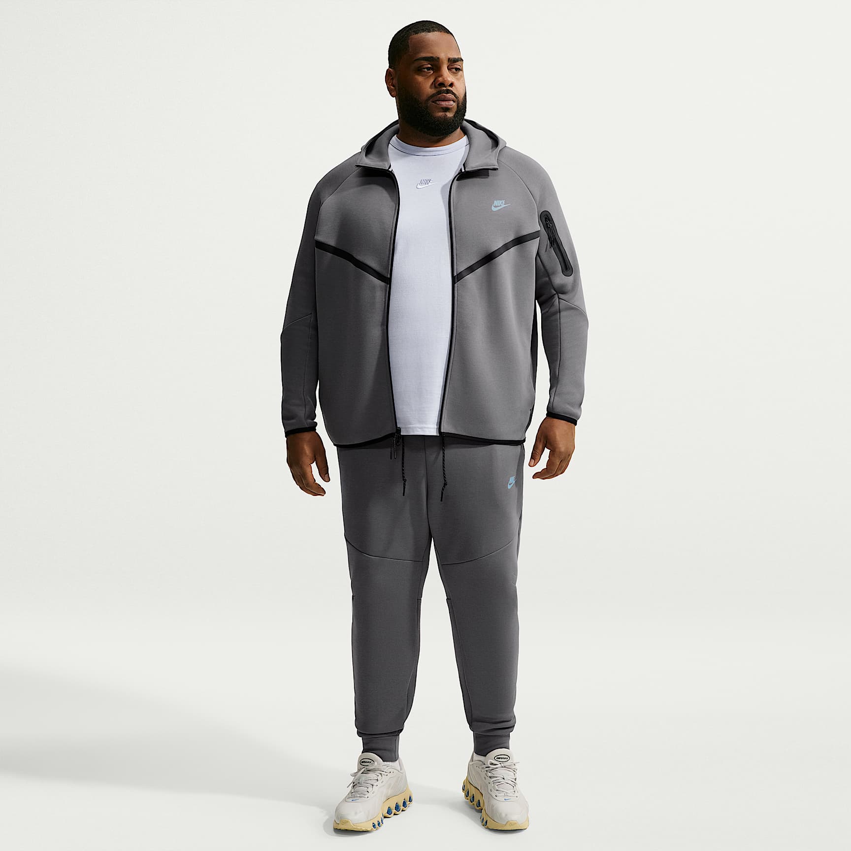 Nike Tech Men's Fleece Joggers – Smoke Grey/Football Blue