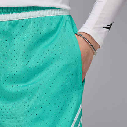 Jordan Sport Men's Dri-FIT 18cm (approx.) Mesh Diamond Shorts – Washed Teal/White/White