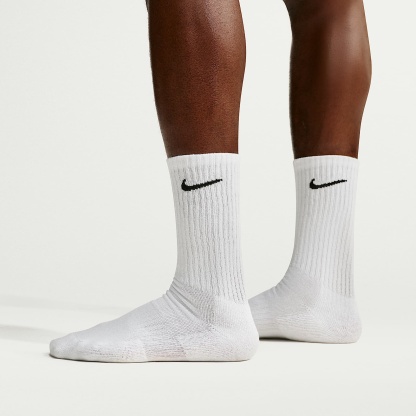 Nike Everyday Cushioned Training Crew Socks (6 Pairs) – White/Black