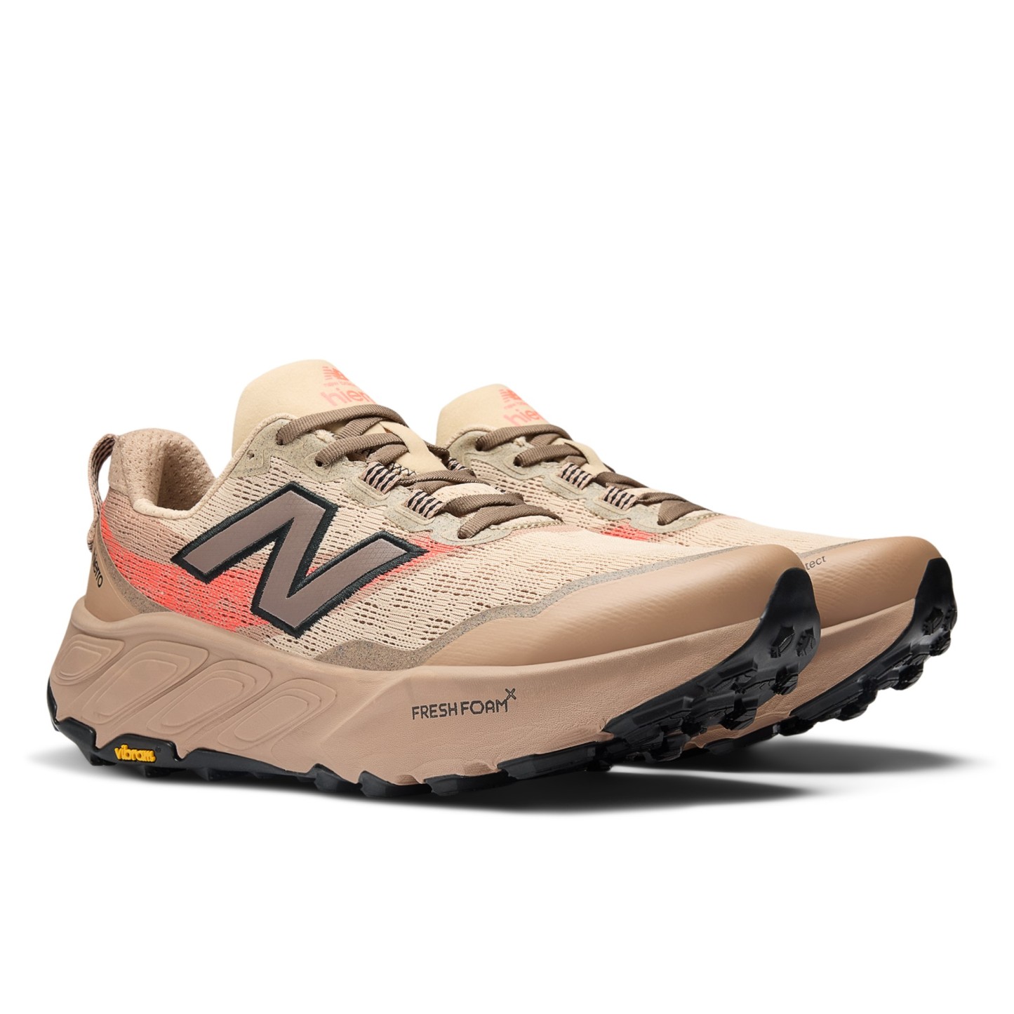 Fresh Foam X Hierro v9 – DESERT CLAY with EARTH SHADOW and Urgent Red