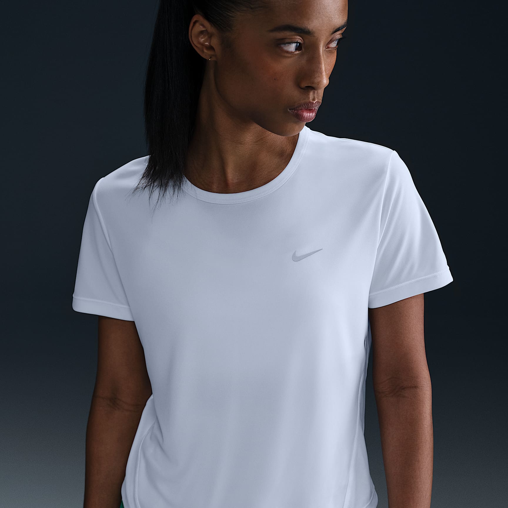 Nike Tempo Women's Dri-FIT Short-Sleeve Running Top – White