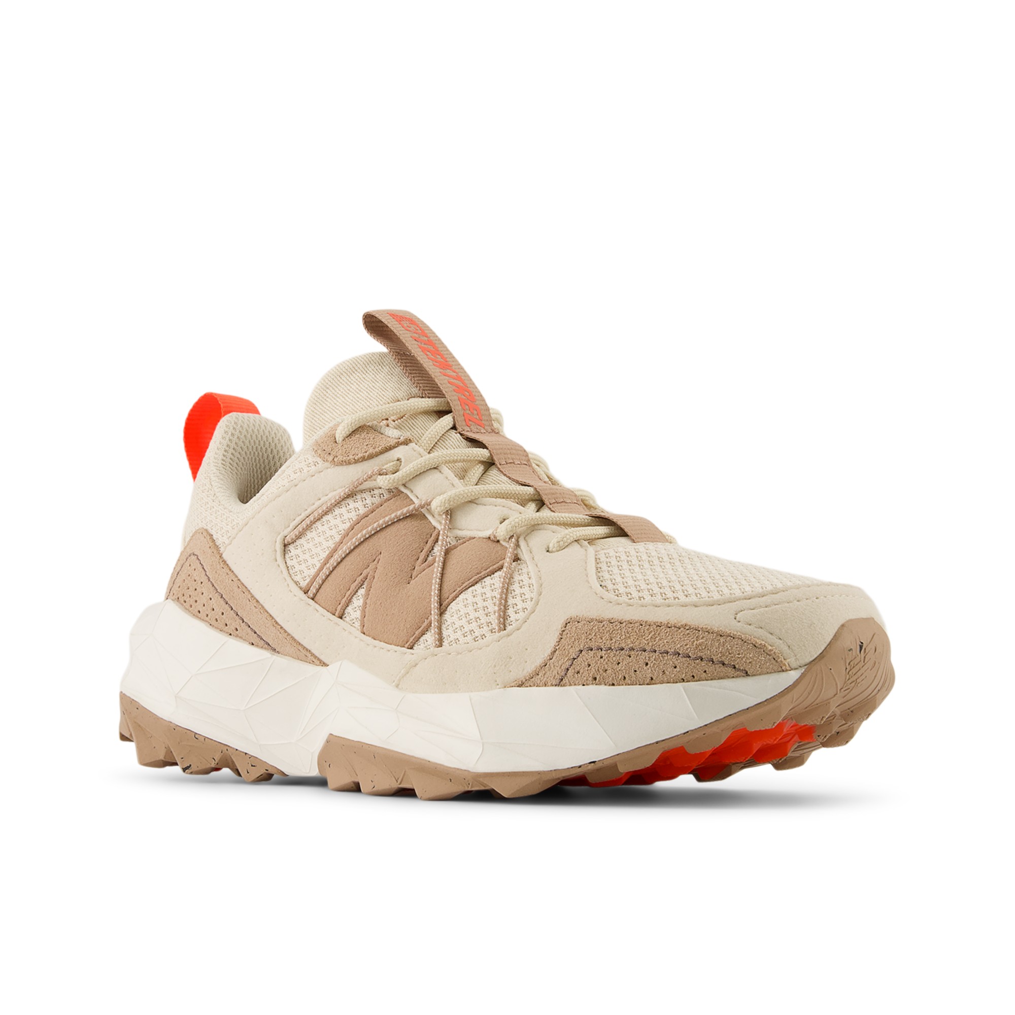 Tektrel – Bisque with Flat Taupe and Urgent Red