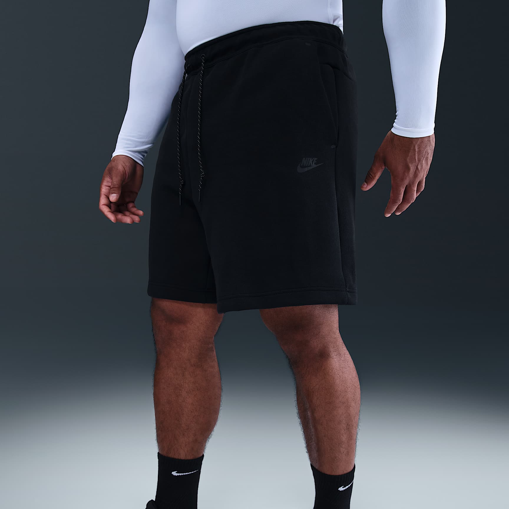 Nike Tech Men's Fleece Shorts – Black/Black