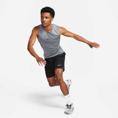 Nike Pro Men's Dri-FIT Tight Sleeveless Fitness Top – Smoke Grey/Black