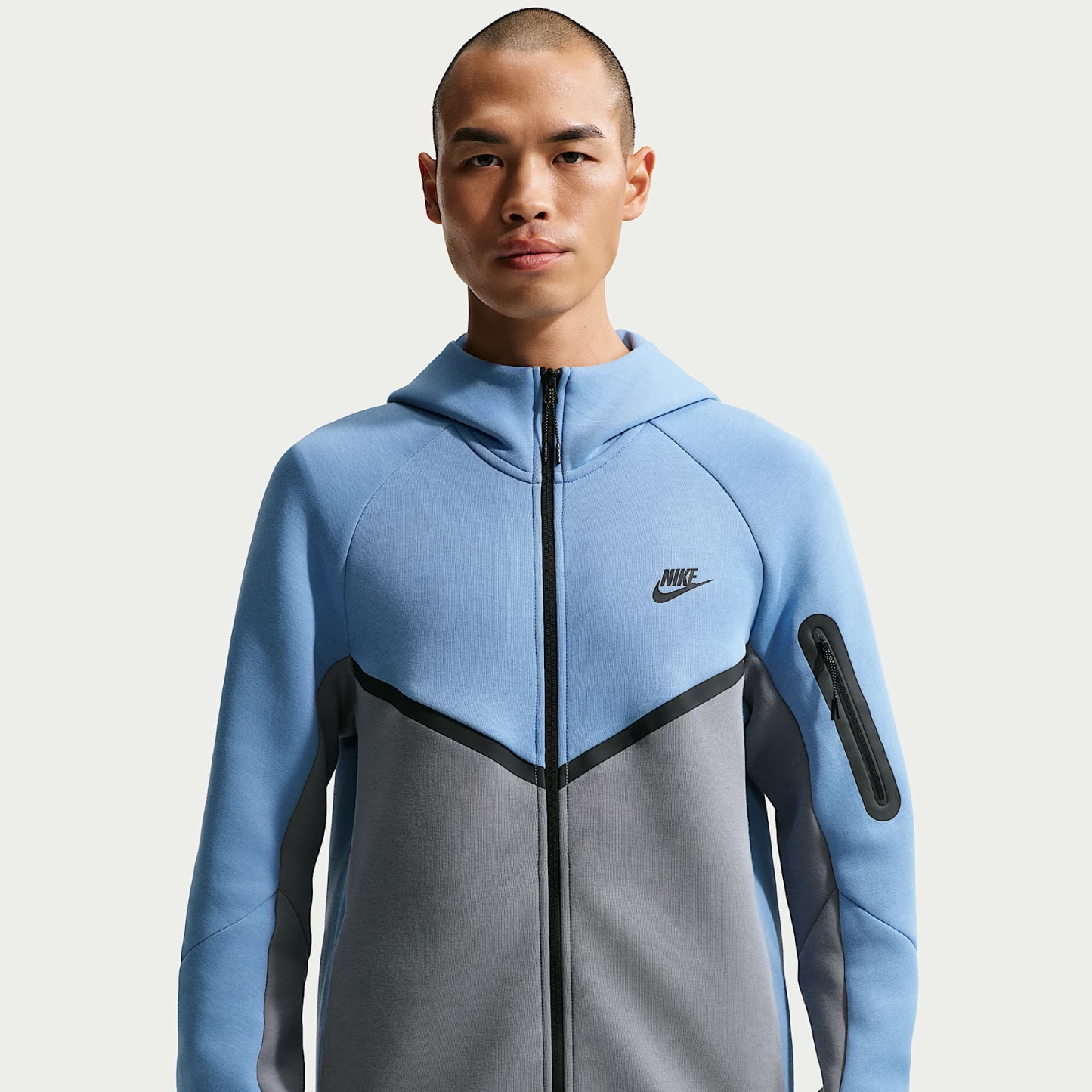 Nike Tech Men's Fleece Windrunner Full-Zip Jacket – Work Blue/Cool Grey/Black