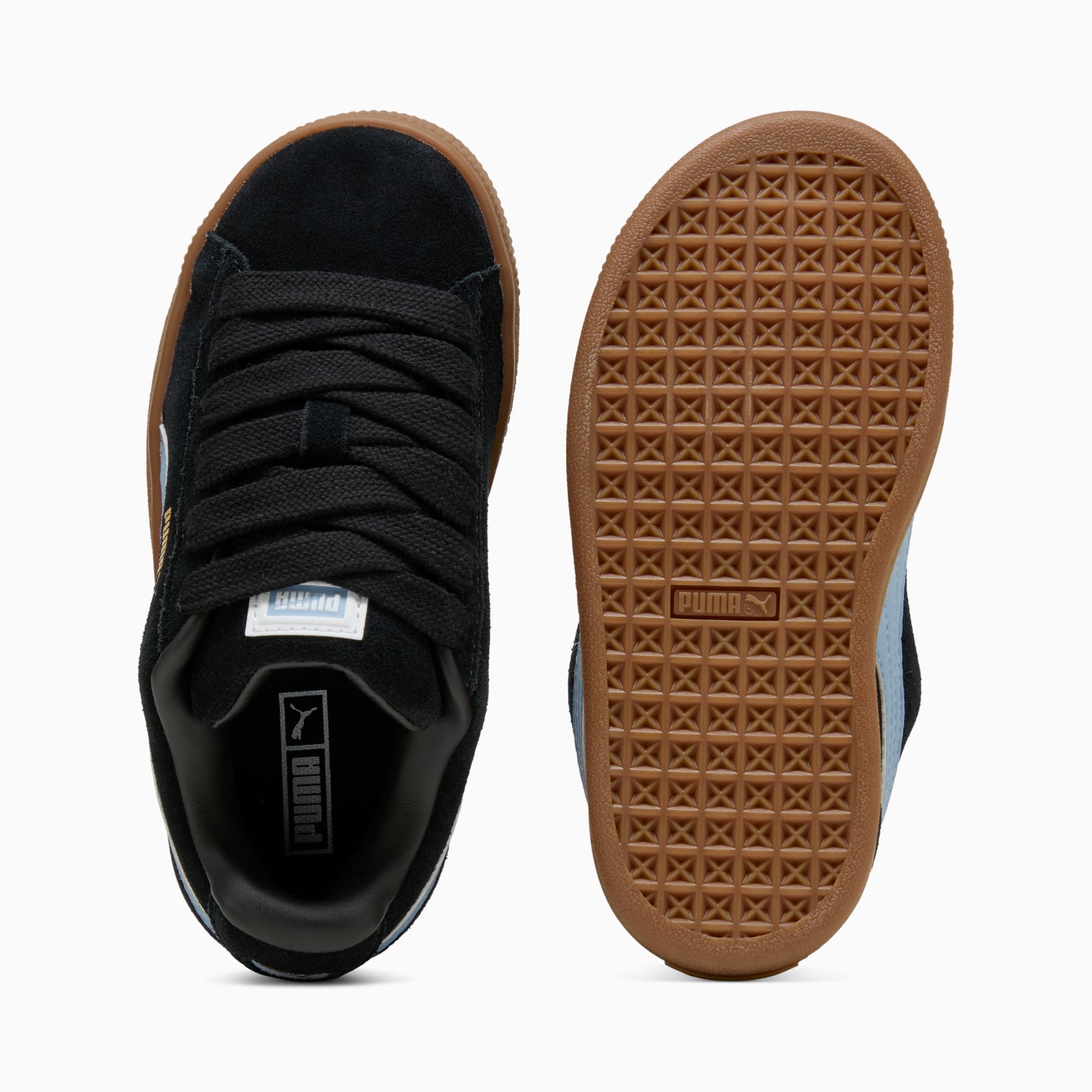 Suede XL Kids' Sneakers – PUMA Black-Chambray Blue