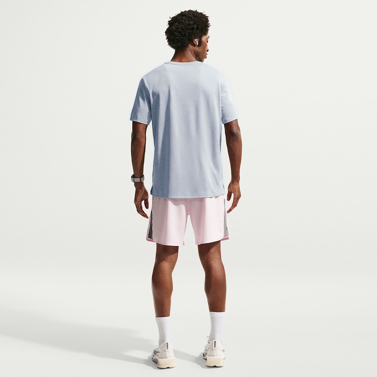 Nike Miler Men's Dri-FIT Short-Sleeve Running Top – Grey Fog/Particle Grey/Heather