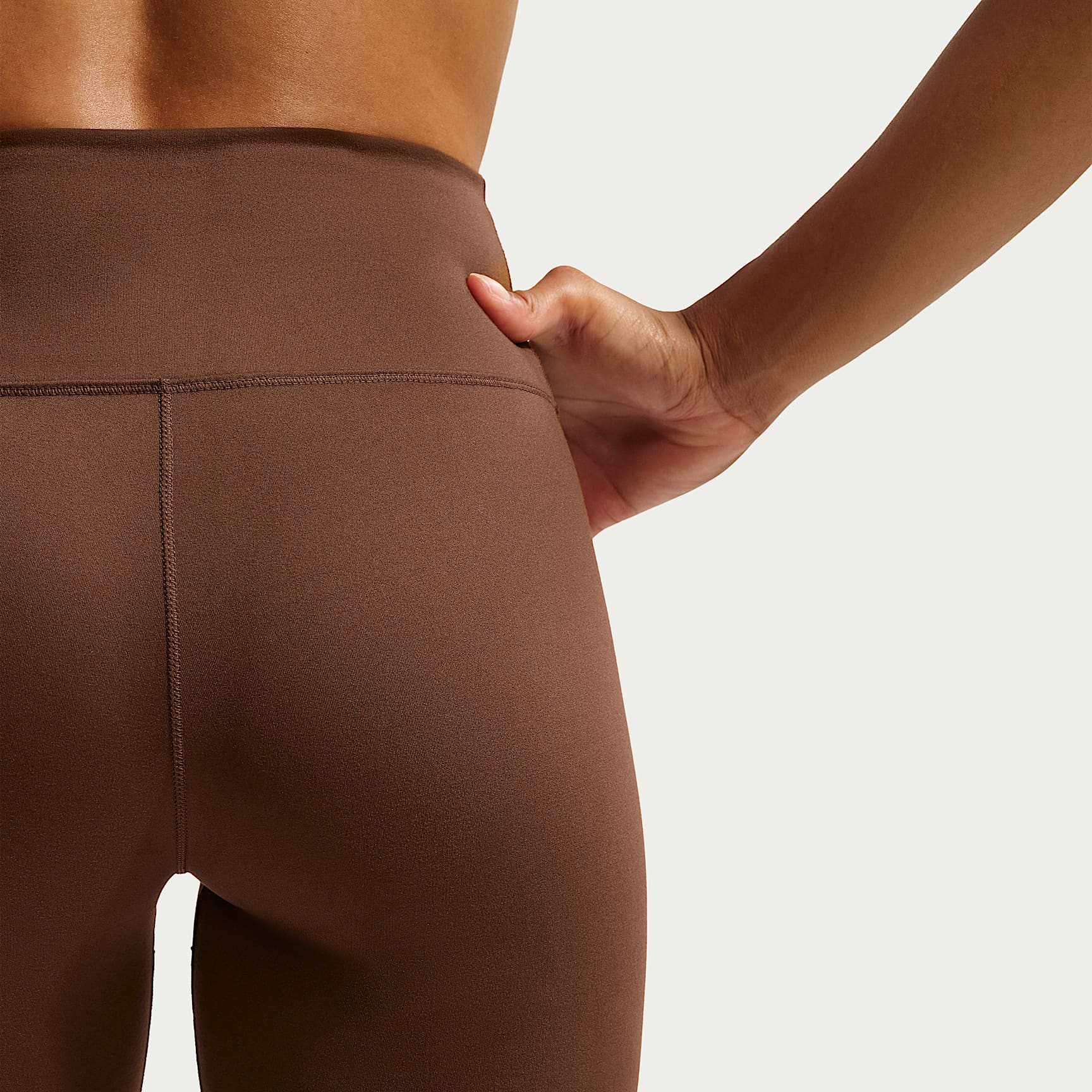 Nike One Women's High-Waisted 12.5cm (approx.) Biker Shorts – Cacao Wow/White