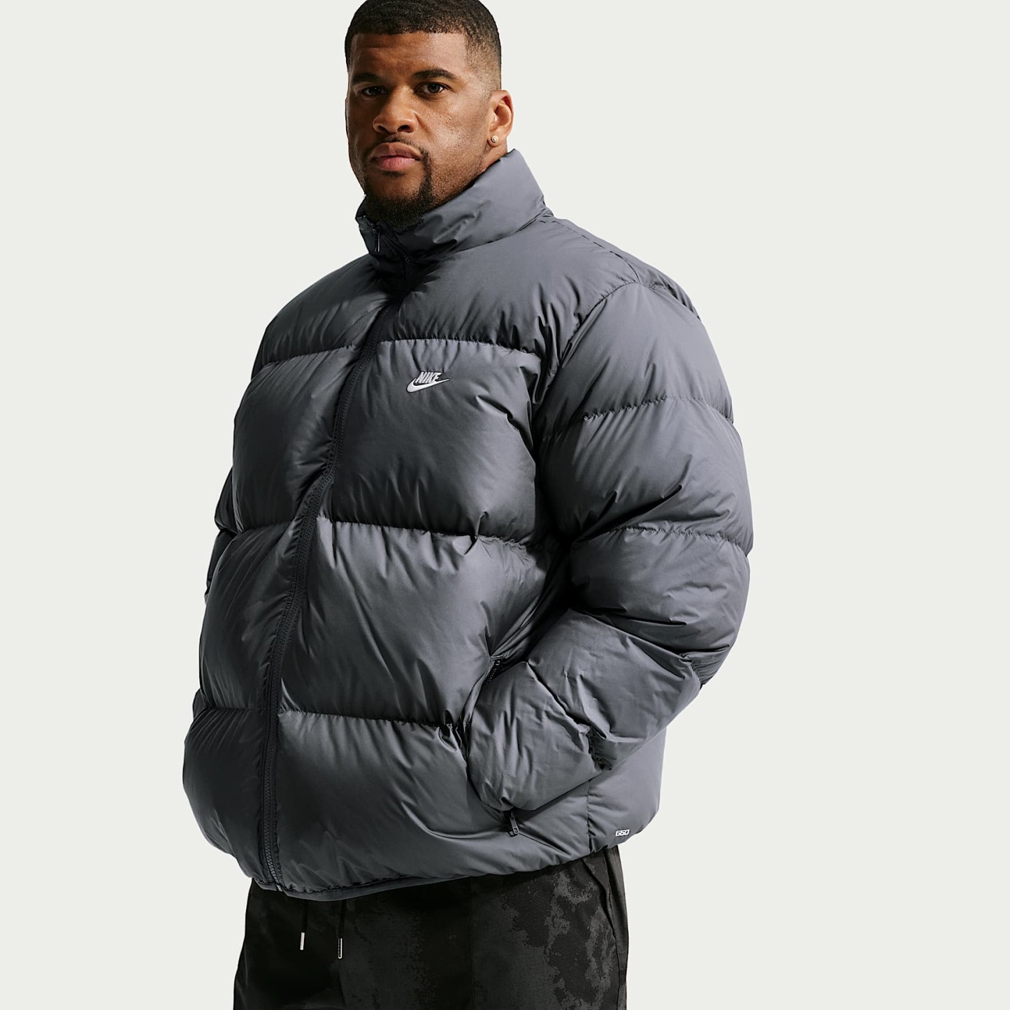 Nike Sportswear Club Men's Therma-FIT Down Puffer Jacket – Iron Grey/White