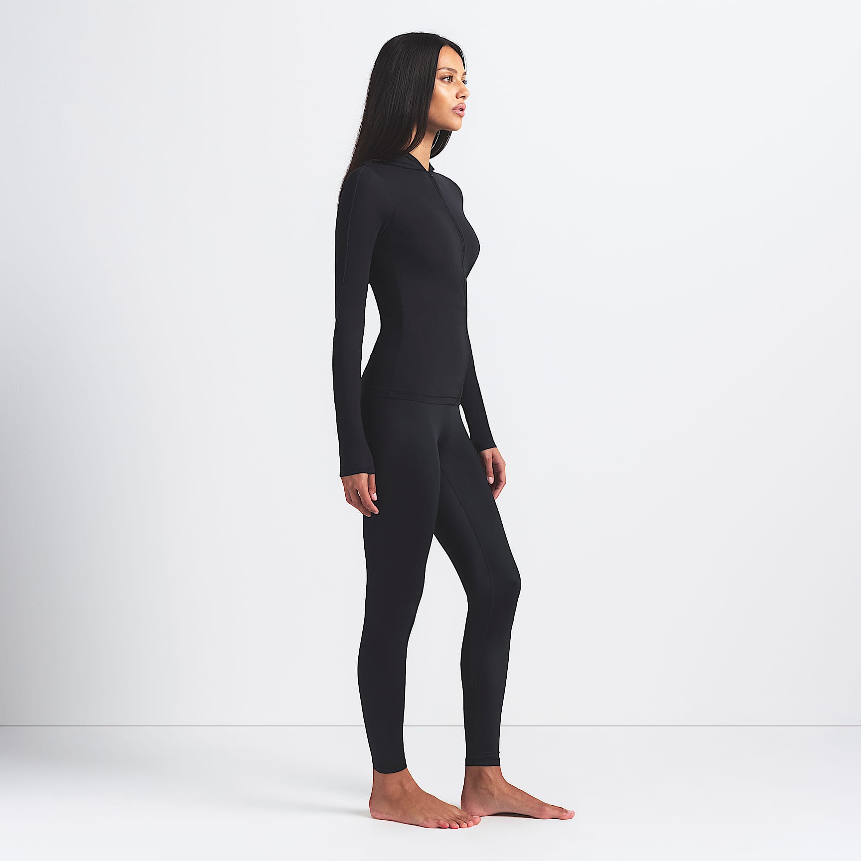 NikeSKIMS Satin Shine Women's High-Waisted Bonded 66cm (approx.) Leggings – NSKM Obsidian/NSKM Obsidian