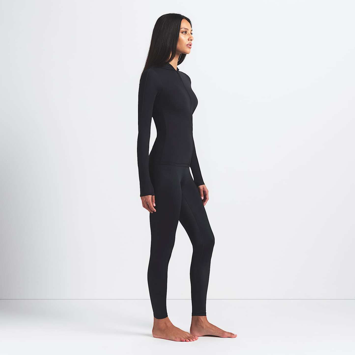 NikeSKIMS Satin Shine Women's High-Waisted Bonded 66cm (approx.) Leggings – NSKM Obsidian/NSKM Obsidian