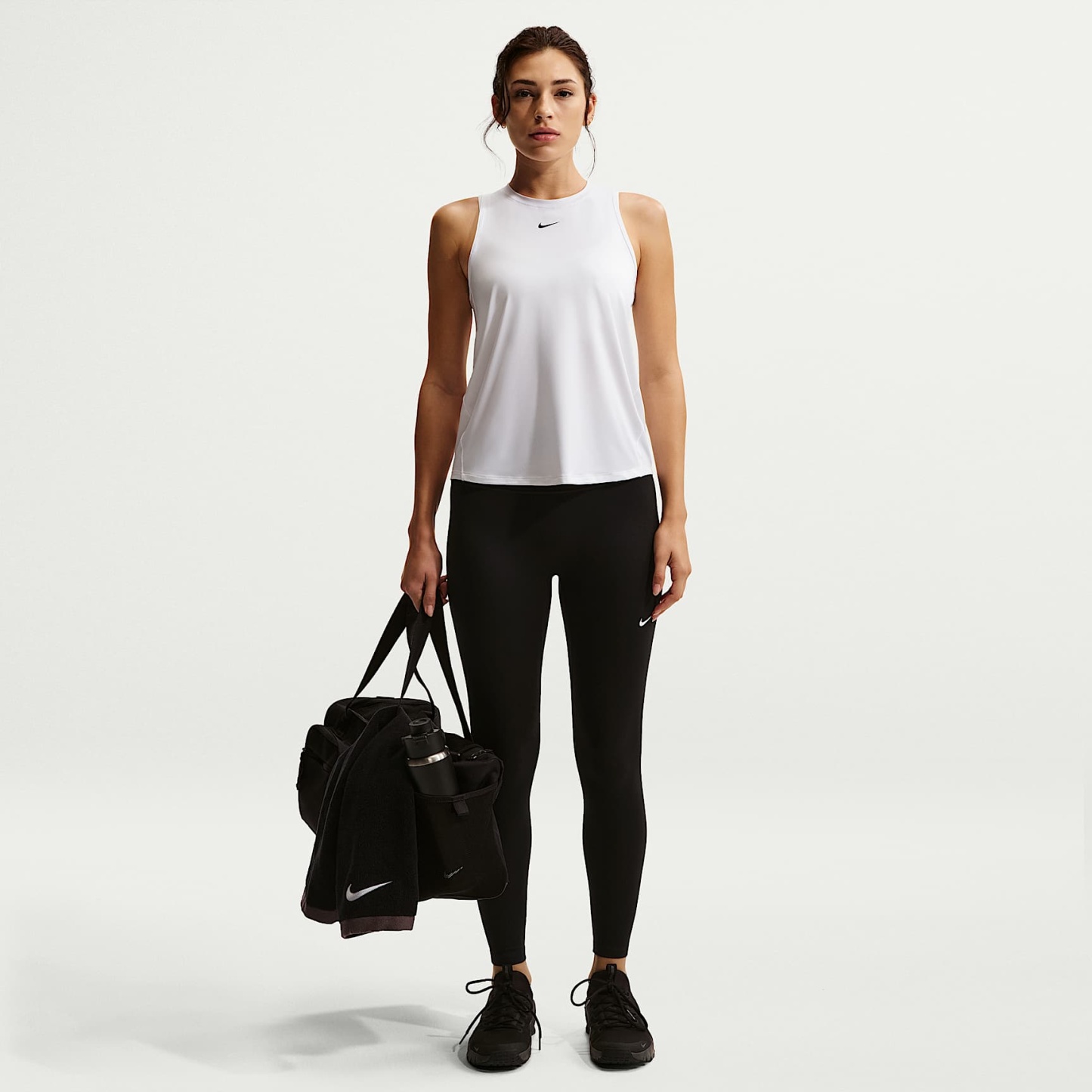 Nike One Classic Women's Dri-FIT Tank Top – White/Black