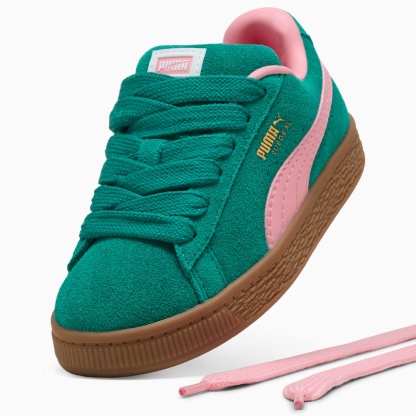 Suede XL Kids' Sneakers – Wild Green-Pinkscape