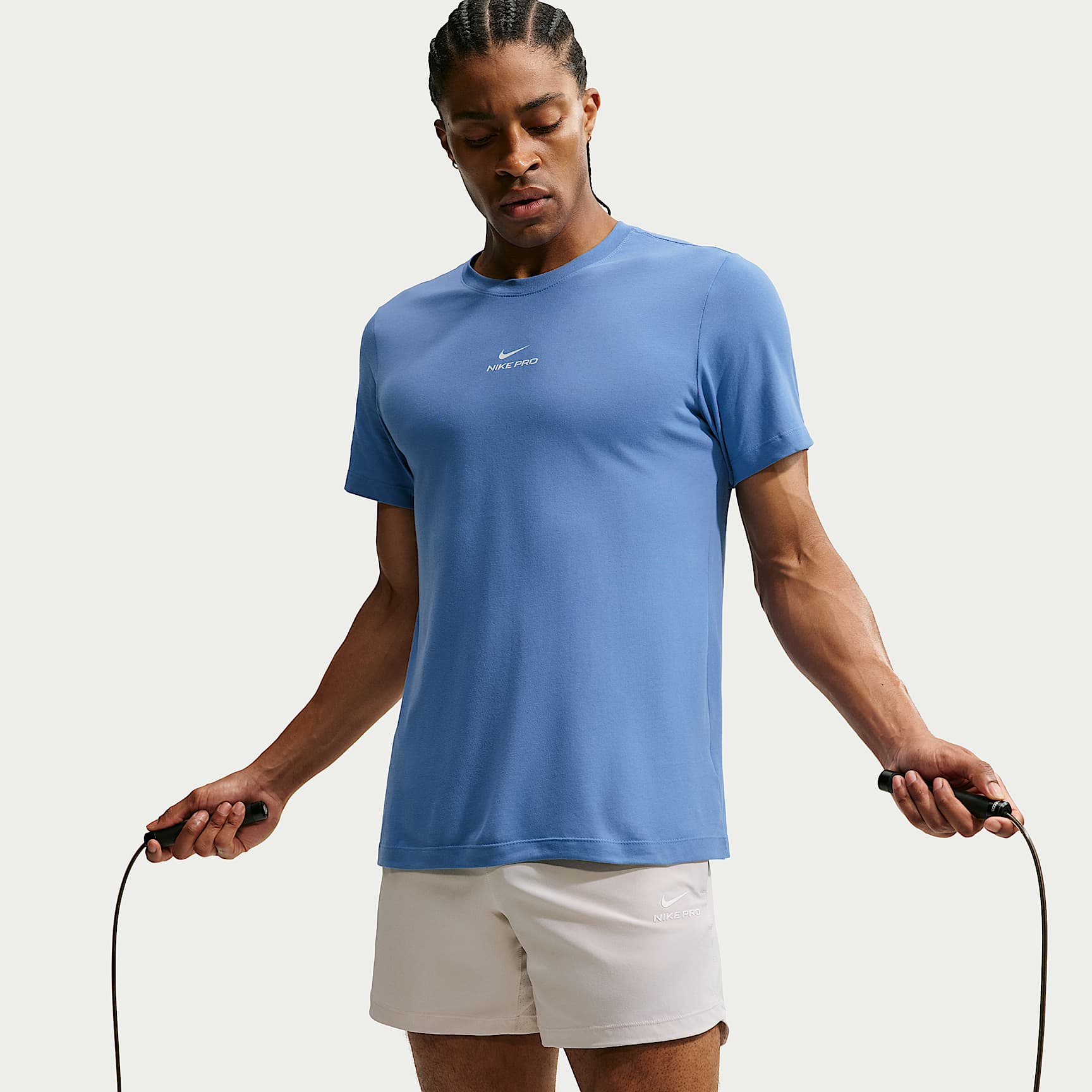 Nike Pro Men's Dri-FIT T-Shirt – Indigo Storm/White