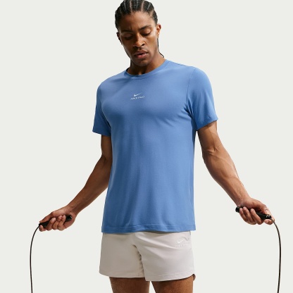 Nike Pro Men's Dri-FIT T-Shirt – Indigo Storm/White